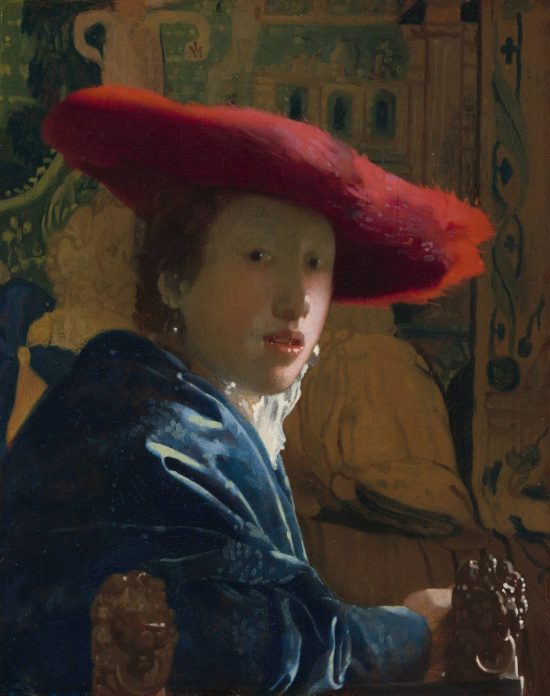 Joahnnes Vermeer, Kobieta w czerwonym kapeluszu, sztuka niderlandzka, Niezła Sztuka