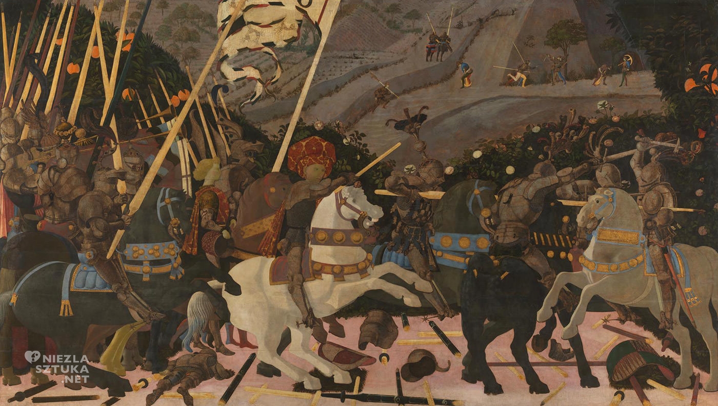 Paolo Ucello, Bitwa pod San Romano, sztuka włoska, renesans, perspektywa, Niezła Sztuka
