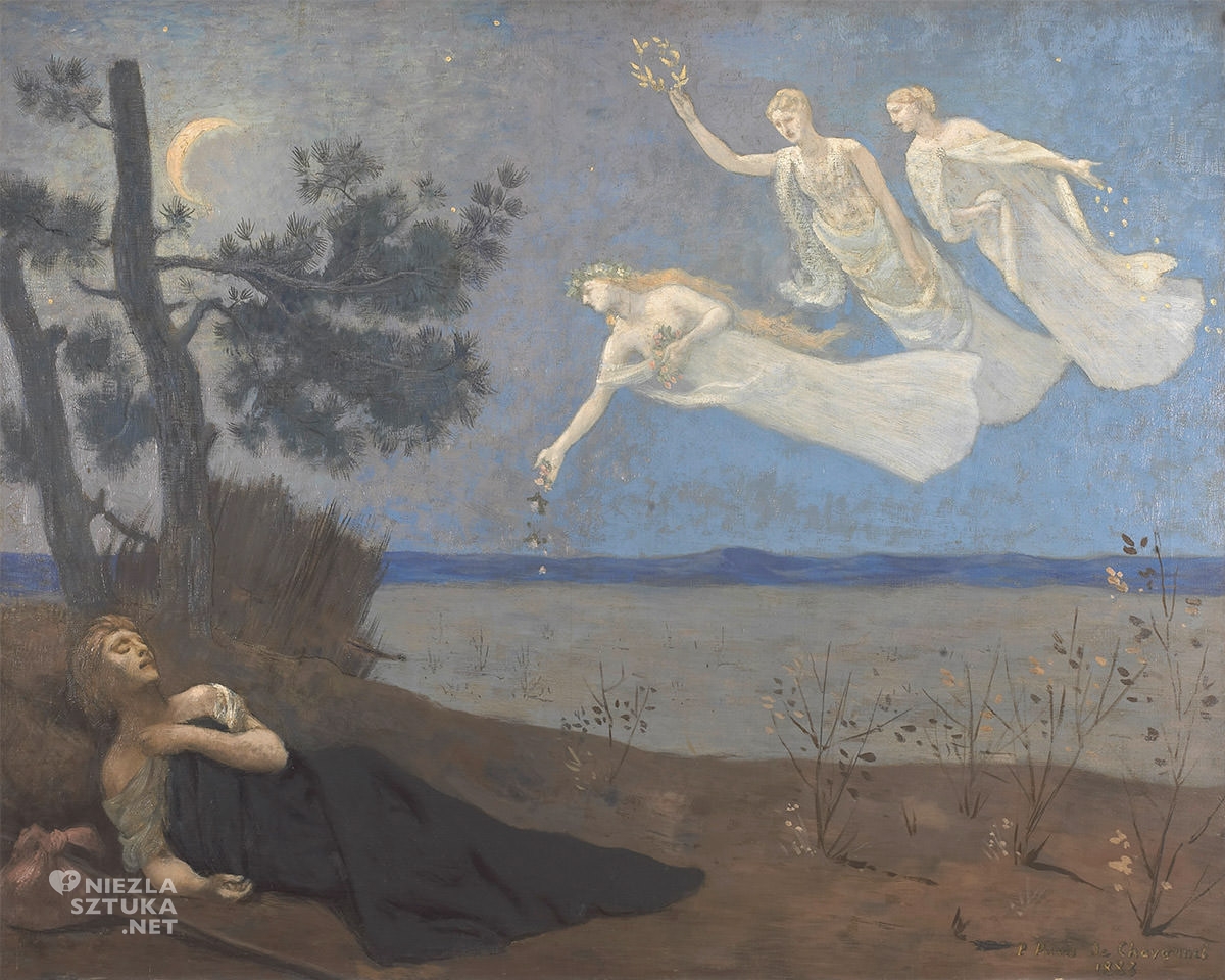 Puvis de Chavannes, Le rêve, sztuka francuska, symbolizm, Niezła Sztuka