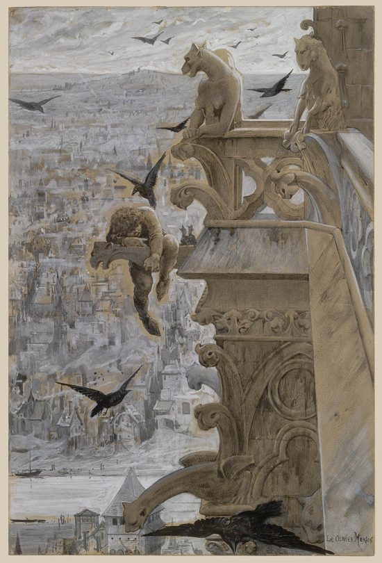 Luc-Olivier Merson, Victor Hugo, Katedra Notre Dame, ilustracje, gargulce, niezła sztuka