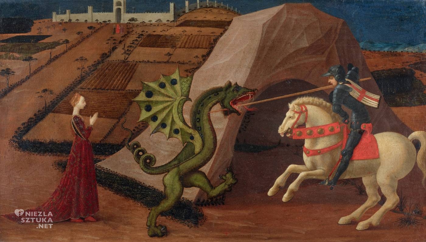 Paolo Uccello, Święty Jerzy i smok, Paryż, malarstwo włoskie, niezła sztuka
