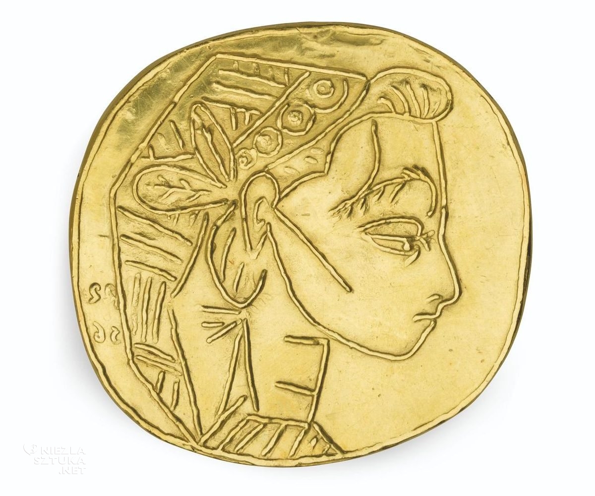 Pablo Picasso, Jacqueline Picasso, biżuteria, medalion, niezła sztuka