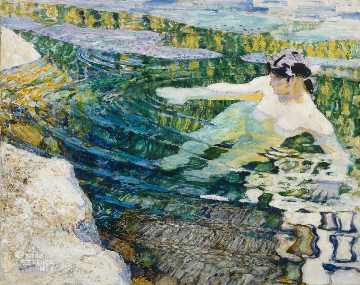 František Kupka, Woda, Kąpiące się, czeski malarz, sztuka czeska, Niezła Sztuka