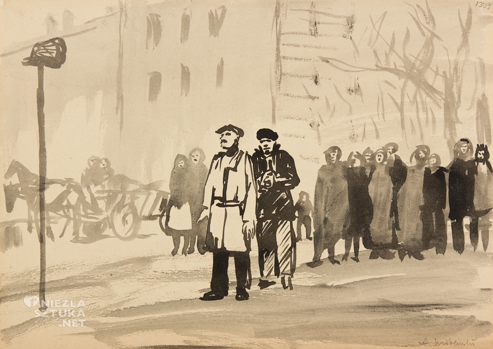 Andrzej Wróblewski, żałobna wieść, socrealizm, sztuka polska, Niezła Sztuka