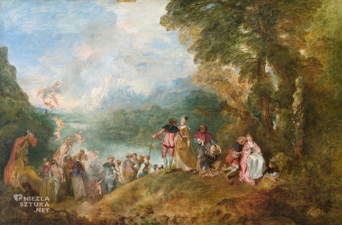 Antoine Watteau, Odjazd na Cyterę, rokoko, niezła sztuka