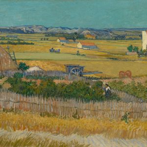 Vincent van Gogh, żniwa w La Crau, sztuka holenderska, malarstwo, Niezła Sztuka