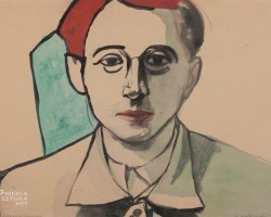 Andrzej Wróblewski, Autoportret pogodny, malarstwo, sztuka polska, Niezła Sztuka