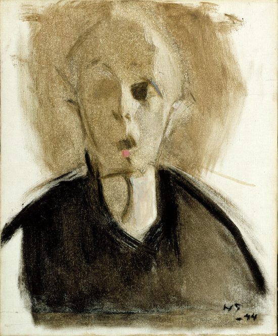 Helene Schjerfbeck, Autoportret z czerwoną kropką, sztuka fińska, Niezła Sztuka