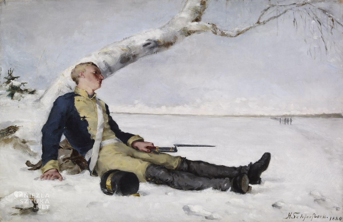 Helene Schjerfbeck, Ranny żołnierz w śniegu, sztuka fińska, Niezła Sztuka