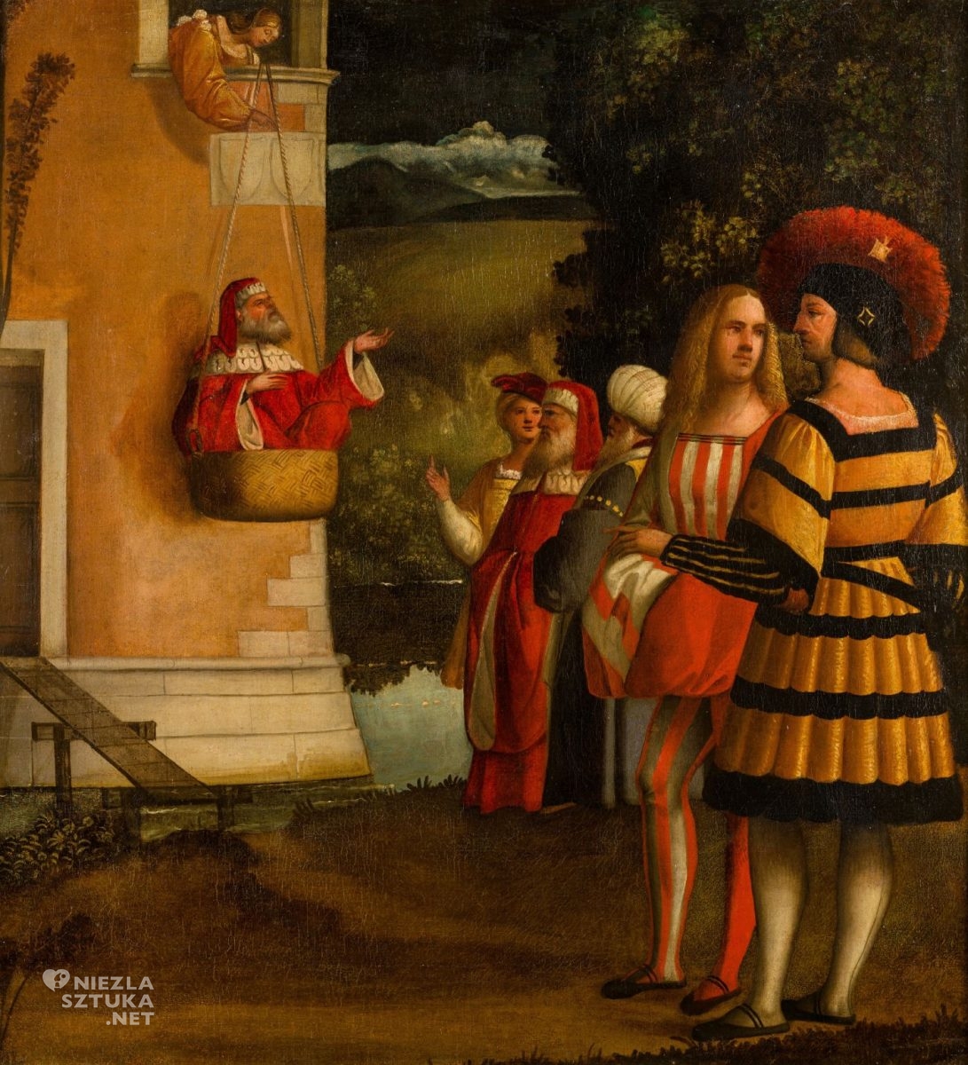 Giovanni Bonconsiglio, Wergiliusz w koszu, Kolekcja Lanckorońskich, Zamek Królewski na Wawelu, Niezła Sztuka