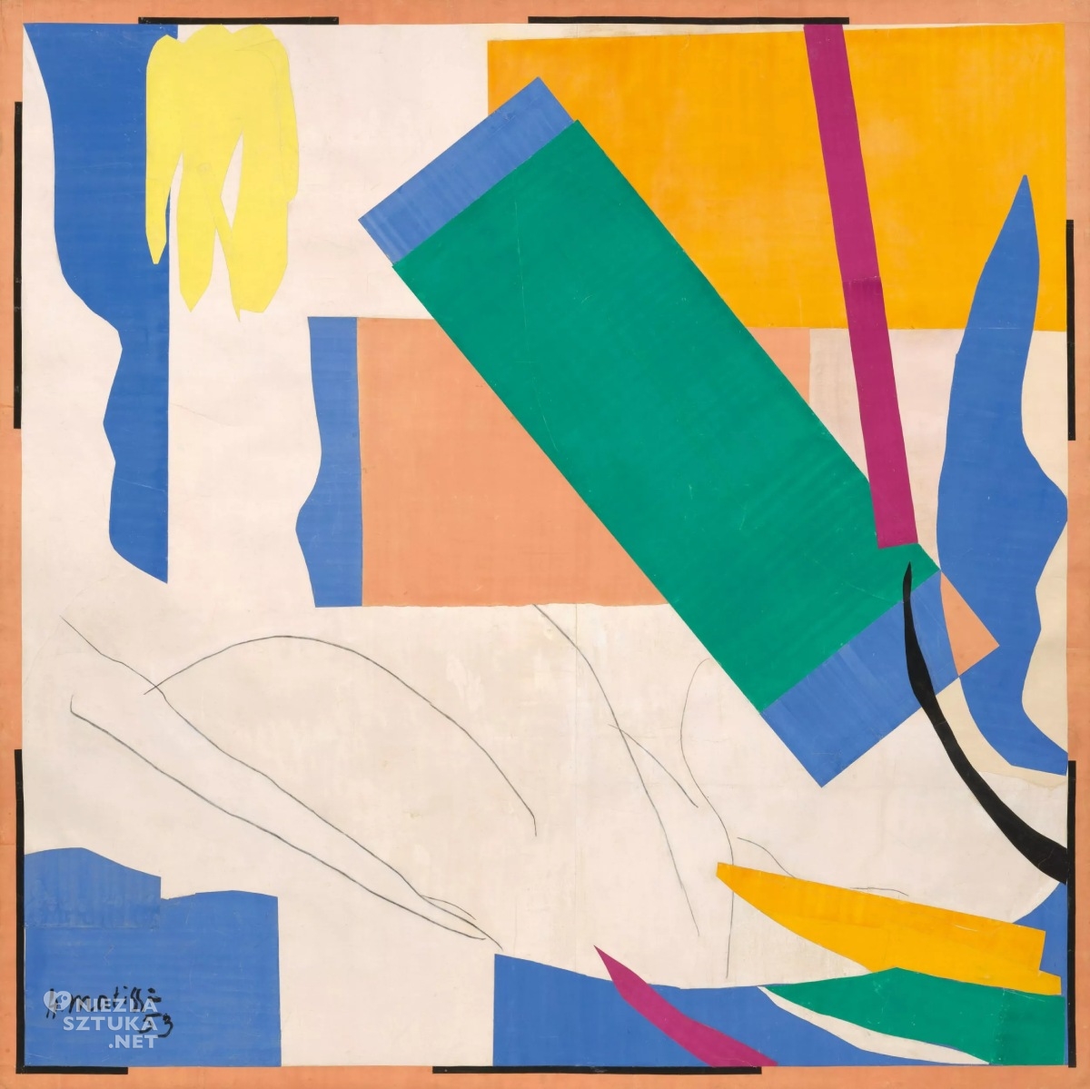 Henri Matisse, Memory of Oceania, Souvenir d’Océanie, Wspomnienie Oceanii, kolaż, niezła sztuka