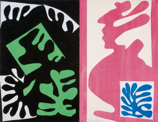 Henri Matisse, Composition Black and Red, Composition noir et rouge, Kompozycja czarno-czerwona, kolaż, niezła sztuka