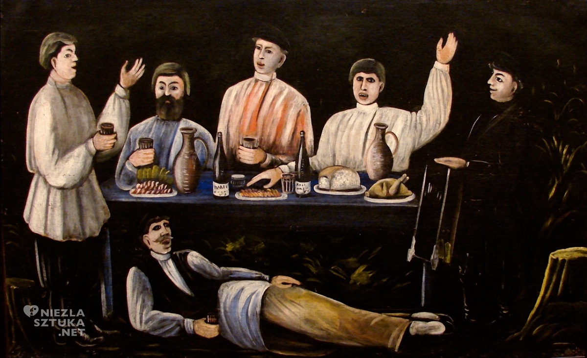 Niko Pirosmani, Molokani Carousing, malarstwo, sztuka gruzińska, Niezła Sztuka