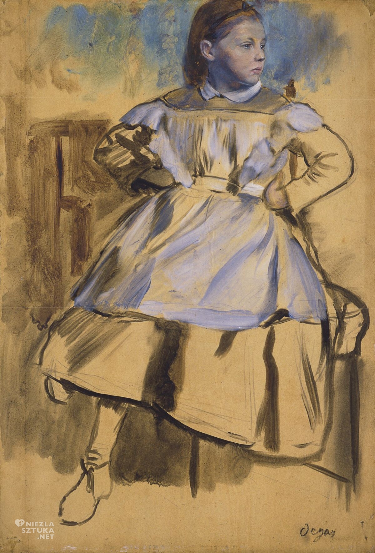 Edgar Degas, Giulia Bellelli, malarstwo, sztuka francuska, szkic, Niezła Sztuka