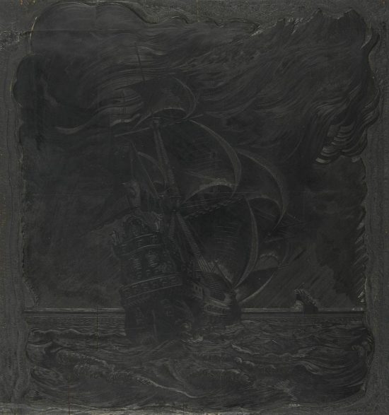 Stanisław Ostoja-Chrostowski, Korweta, klocek drzeworytniczy, sztuka polska, Niezła Sztuka