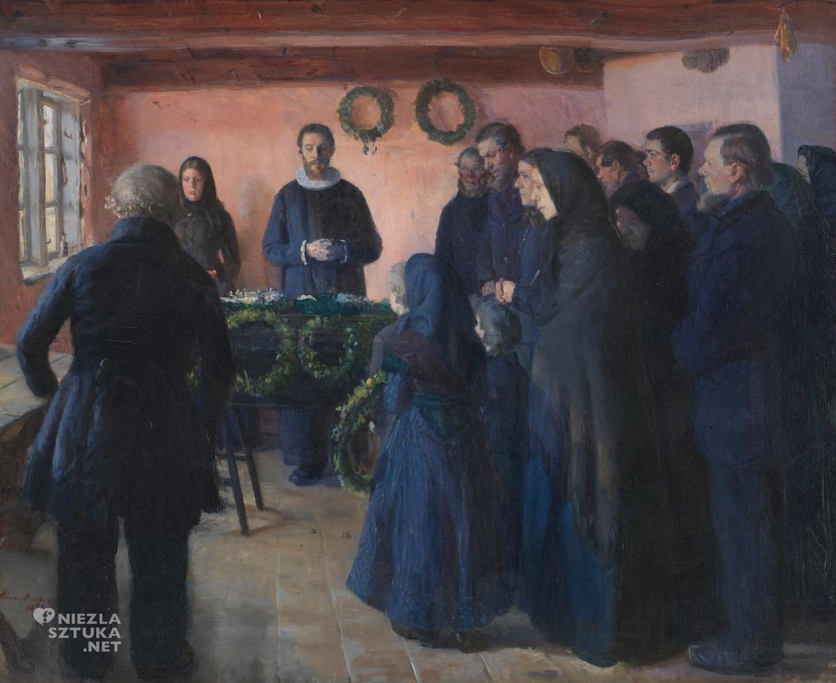Anna Ancher, Pogrzeb, sztuka duńska, malarstwo, kobiety w sztuce, Niezła Sztuka