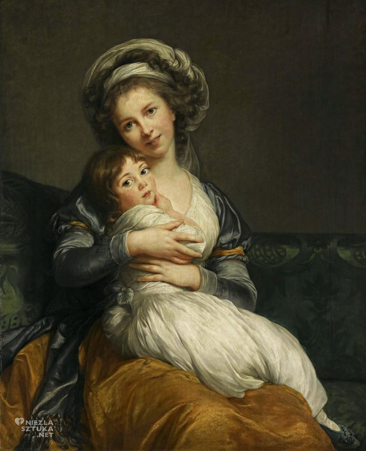Élisabeth Vigée Le Brun, Autoportret z córką Julią, sztuka francuska, kobiety w sztuce, Niezła Sztuka