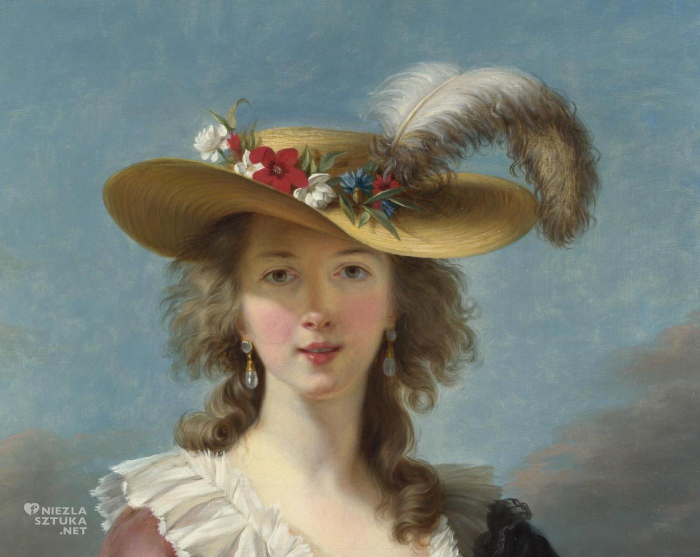 Élisabeth Vigée Le Brun, Autoportret w słomkowym kapeluszu, sztuka francuska, kobiety w sztuce, Niezła Sztuka