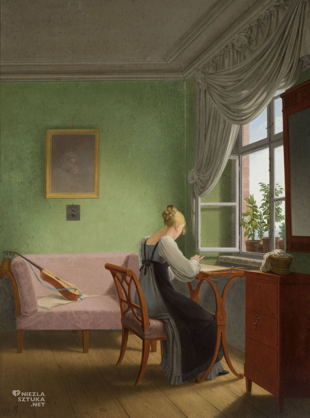 Georg Friedrich Kersting, Hafciarka przy oknie, Niezła Sztuka