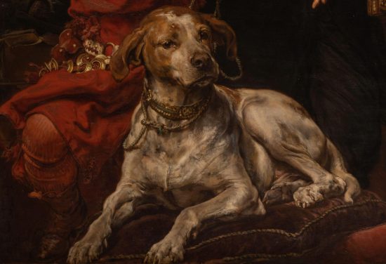 Jan Matejko, Portret dzieci artysty, detal, psy w sztuce, Niezła Sztuka