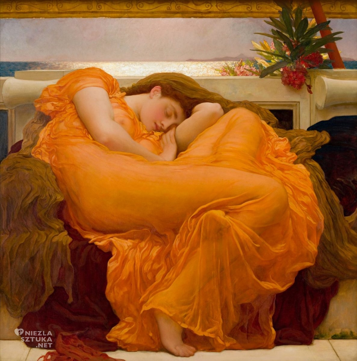 Frederic Leighton, Flaming June, sztuka brytyjska, Niezła Sztuka