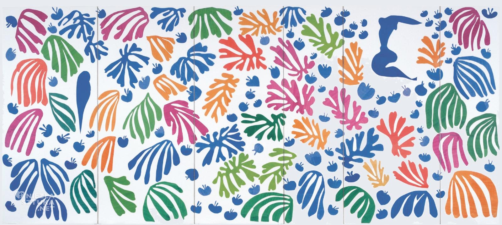 Henri Matisse, Papuga i syrena, sztuka francuska, kolaż, Niezła Sztuka