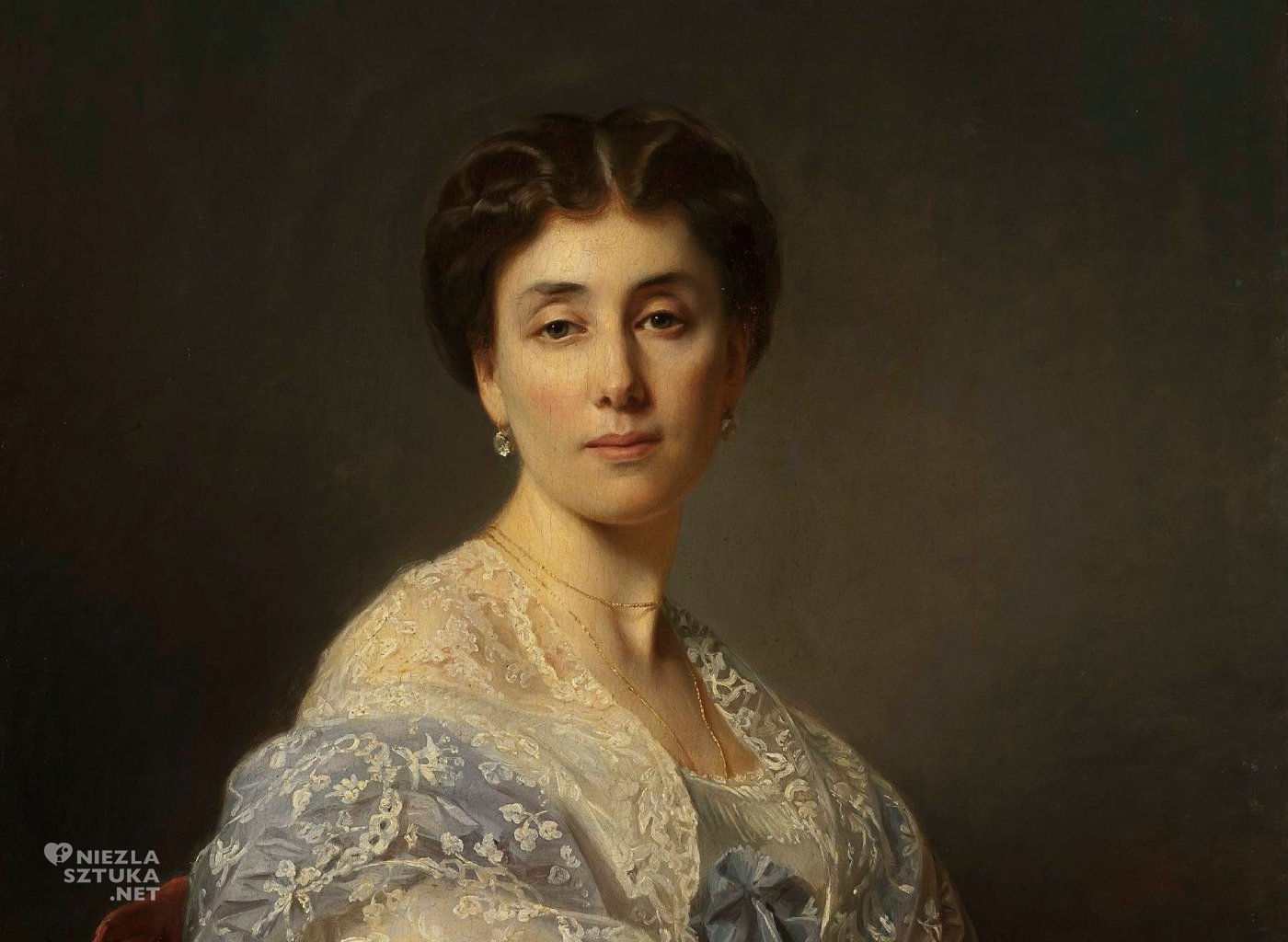 Józef Simmler, Portret generałowej Aleksandry Zatlerowej, sztuka polska, Niezła Sztuka