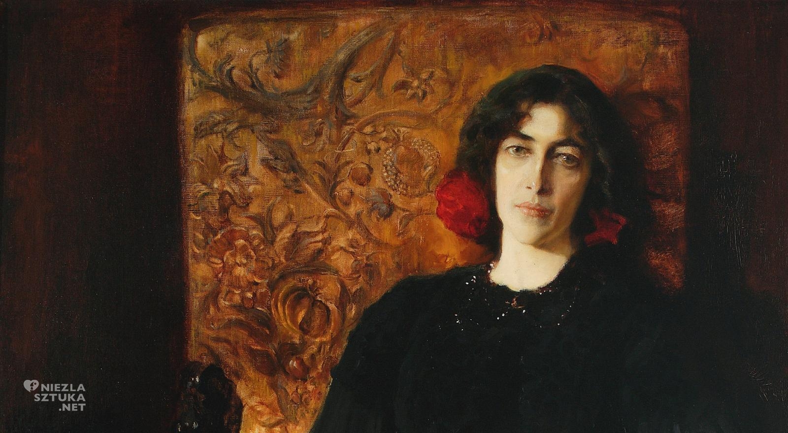 Kazimierz Stabrowski, Portret żony, Julia Janiszewska, Julia Stabrowska, sztuka polska, Niezła Sztuka