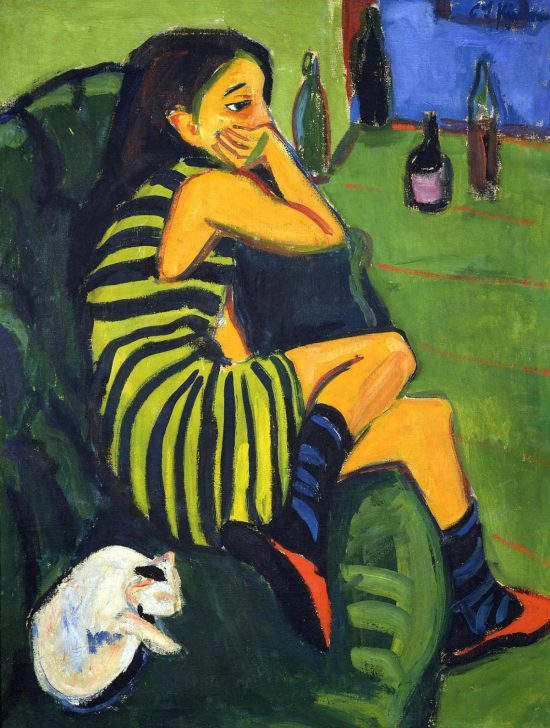 Ernst Ludwig Kirchner, Artystka, Marcela, ekspresjonizm, sztuka niemiecka, Niezła Sztuka