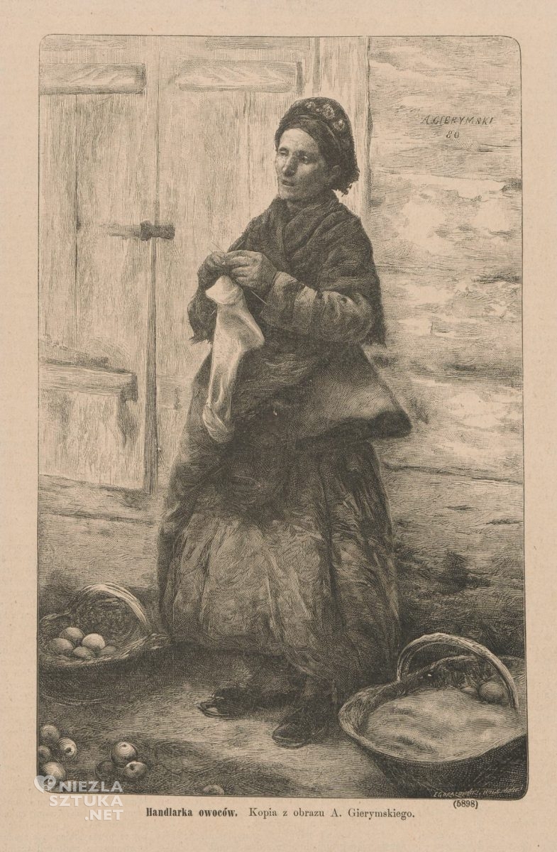 Józef Holewiński, Edward Gorazdowski, Handlarka owoców, Pomarańczarka, kopia, Aleksander Gierymski, Niezła Sztuka