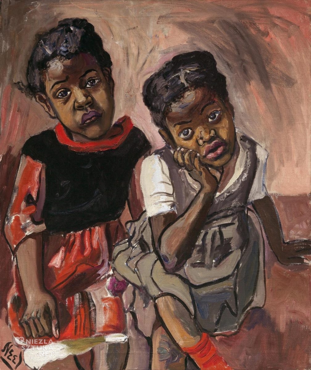 Alice Neel, Dwie dziewczynki, hiszpański Harlem, kobiety w sztuce, Niezła Sztuka