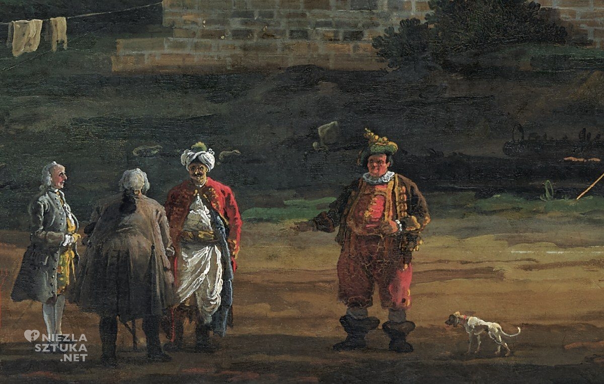 Bernardo Bellotto, Canaletto, Drezno z prawego brzegu Łaby powyżej mostu Augusta, niezła sztuka