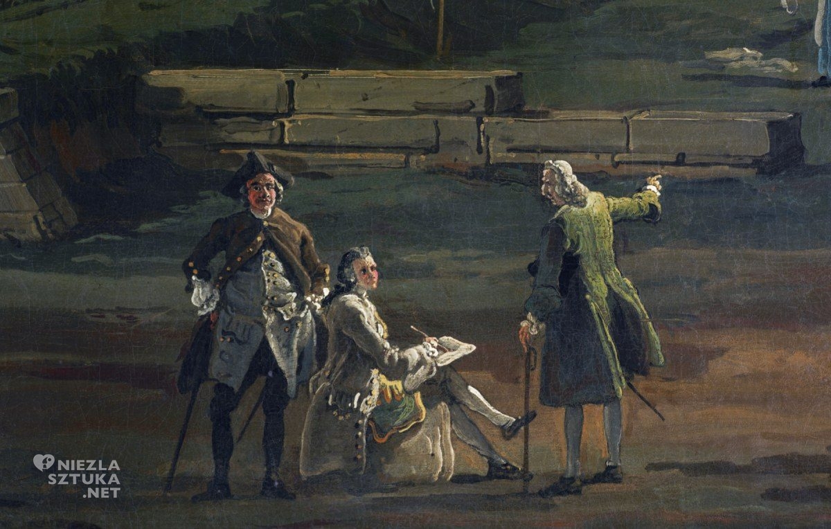 Bernardo Bellotto, Canaletto, Drezno z prawego brzegu Łaby powyżej mostu Augusta, niezła sztuka