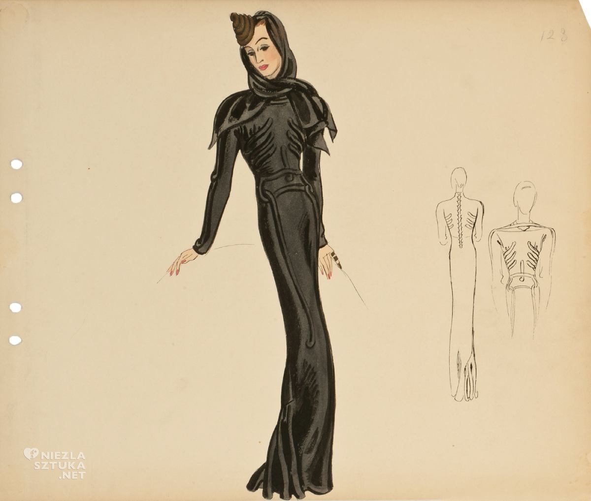 Elsa Schiaparelli, Salvador Dali, sukienka, moda, haute couture, Niezła Sztuka
