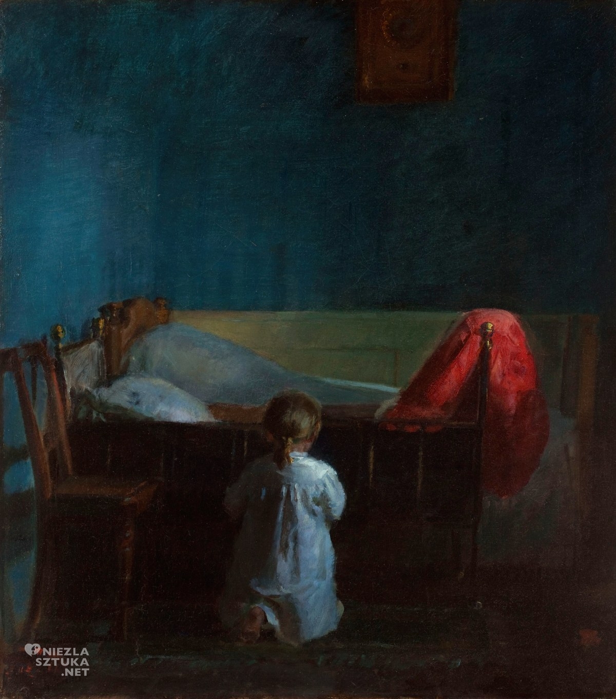 Anna Ancher, Wieczorna modlitwa, Skagen, kobiety w sztuce, sztuka skandynawska, Niezła Sztuka