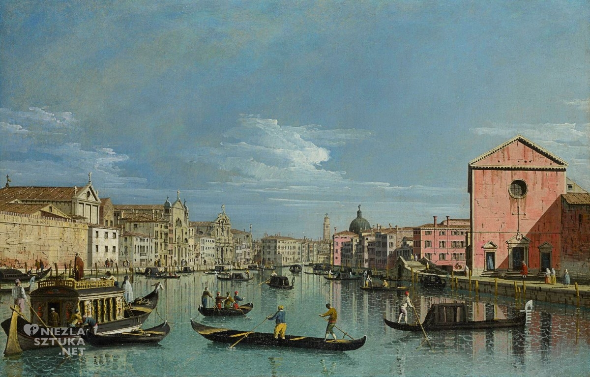 Bernardo Bellotto, Canaletto, Wenecja: górny bieg Canale Grande z widokiem na Santa Croce, Niezła Sztuka