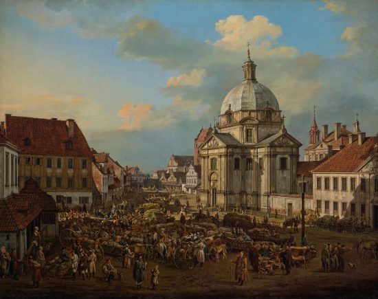 Bernardo Bellotto, Canaletto, Kościół Sakramentek, Warszawa, weduta, Niezła Sztuka