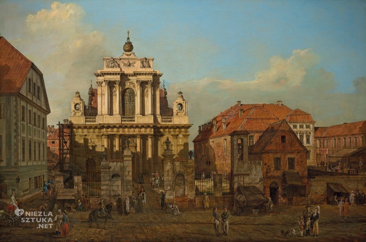Bernardo Bellotto, Canaletto, Kościół Karmelitów, Warszawa, weduta, Niezła Sztuka