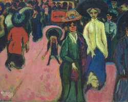 Ernst Ludwig Kirchner, Ulica, Drezno, ekspresjonizm, sztuka niemiecka Niezła Sztuka