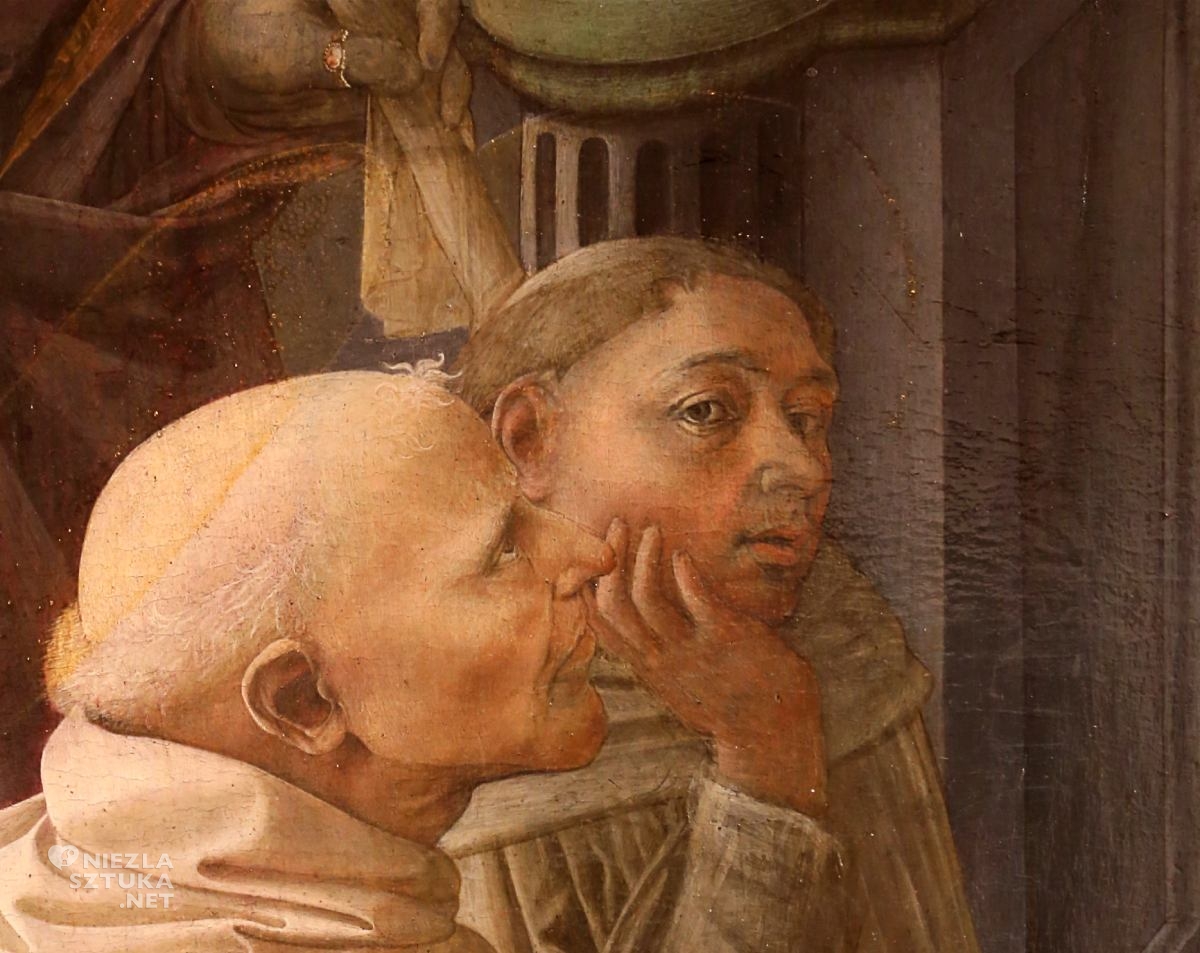 Fra Filippo Lippi, Koronacja Marii, autoportret artysty, sztuka włoska, malarstwo włoskie, renesans, Niezła Sztuka