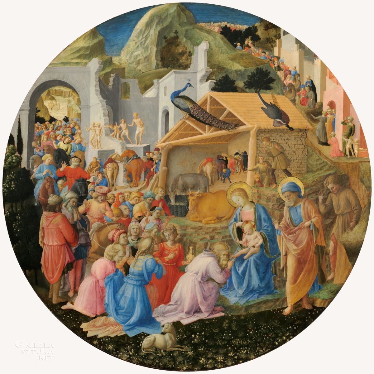 Fra Filippo Lippi, Fra Angelico, Pokłon Trzech Króli, sztuka włoska, malarstwo włoskie, renesans, Niezła Sztuka