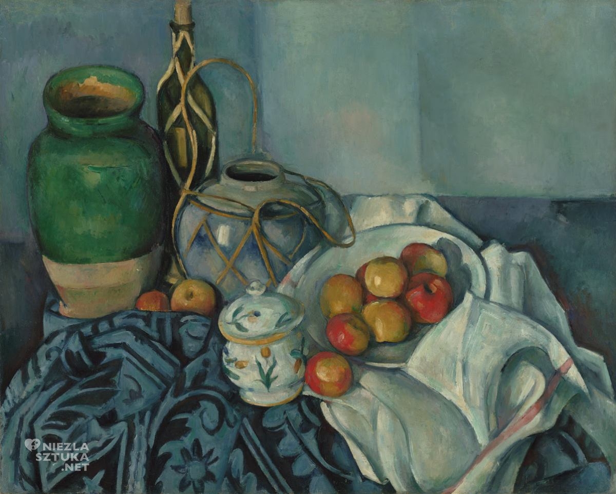 Paul Cézanne, Martwa natura z jabłkami, Getty Museum, niezła sztuka