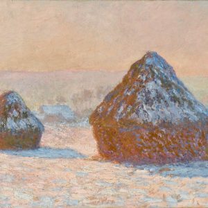 Claude Monet, Stogi siana. Efekt śnieżnego poranka, Getty Museum, kolekcja sztuki, kolekcjoner, niezła sztuka