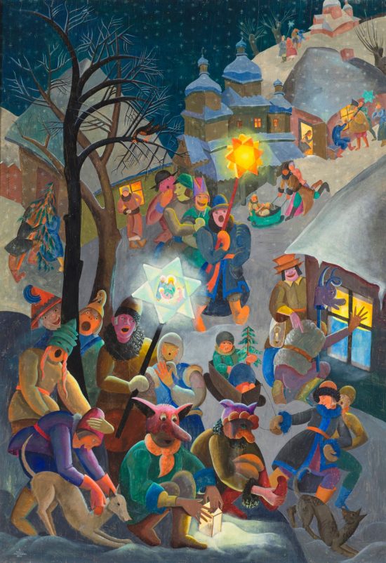 Teresa Roszkowska, Kolędy, kolędnicy, zwyczaje świąteczne, polskie tradycje, polskie kolędowanie, artystka polska, kobiety w sztuce, sztuka polska, niezła sztuka