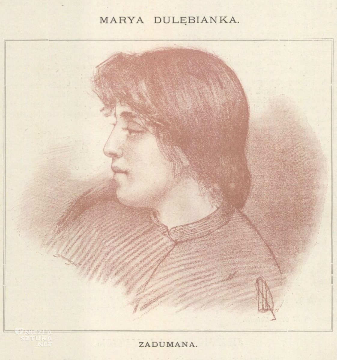 Maria Dulębianka, zadumana, sztuka polska, kobiety w sztuce, Niezła Sztuka