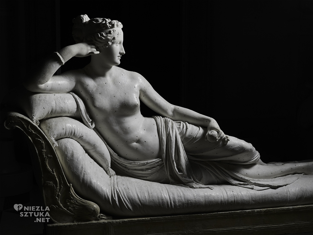 Antonio Canova, Paolina Borghese, rzeźba, gips, Niezła Sztuka