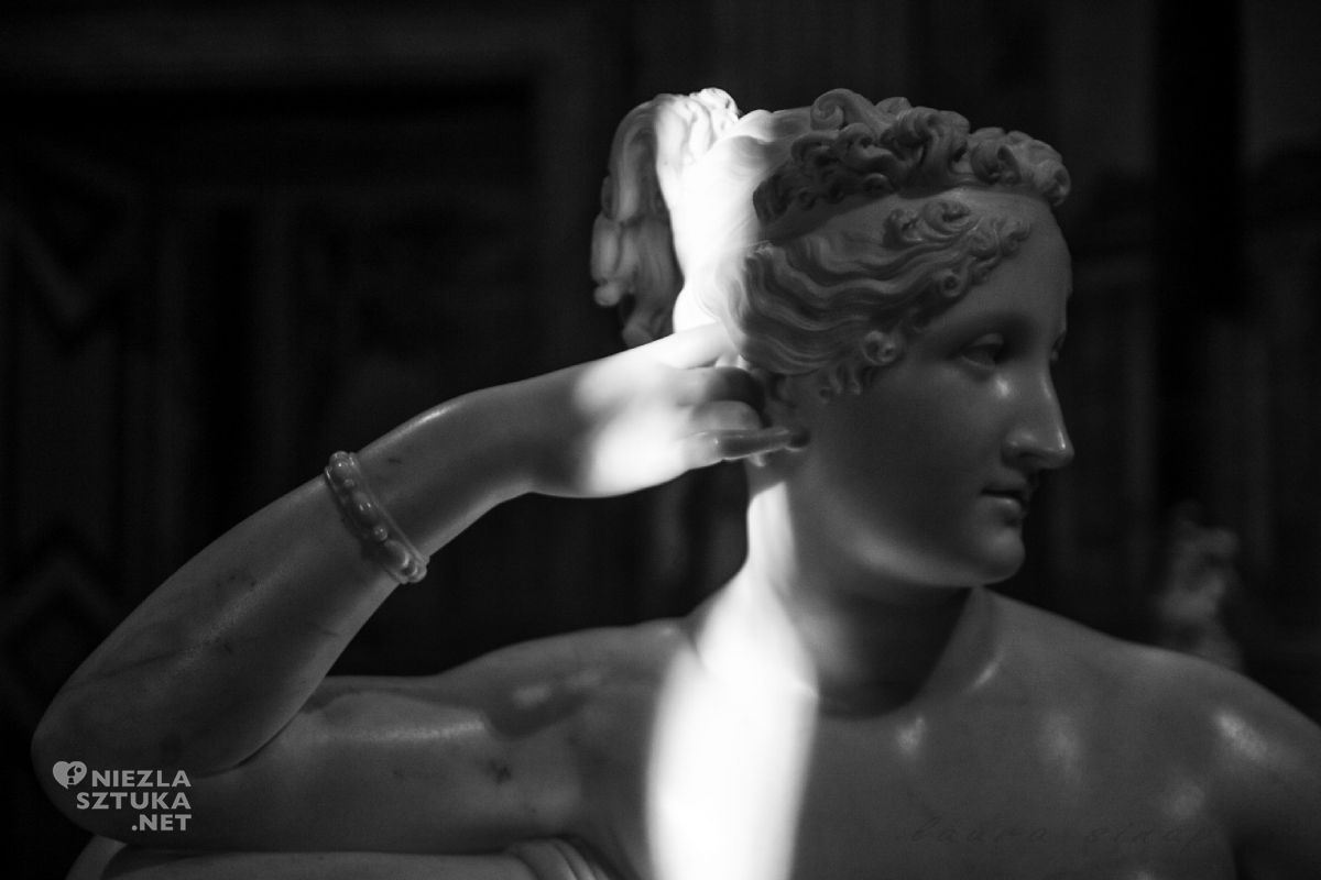 Antonio Canova, Paolina Borghese, detal, rzeźba, Niezła Sztuka