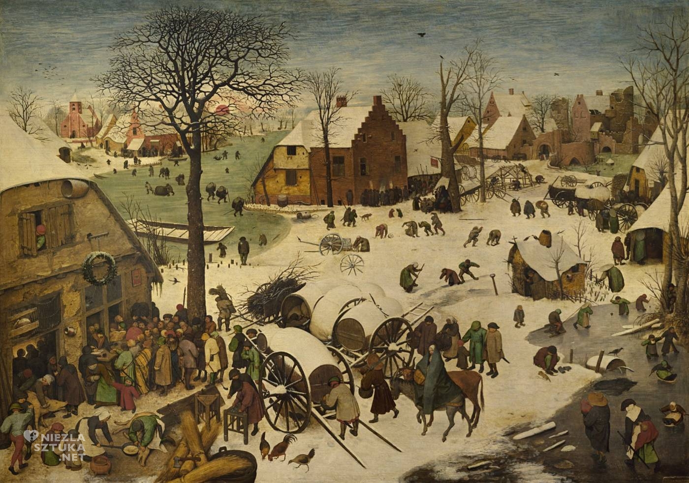 Pieter Bruegel starszy, Spis ludności w Betlejem, malarstwo niderlandzkie, niezła sztuka