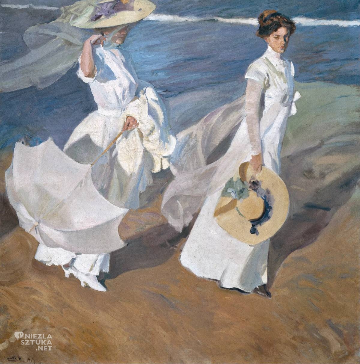 Joaquin Sorolla, Spacer brzegiem morza, sztuka hiszpańska, Niezła Sztuka