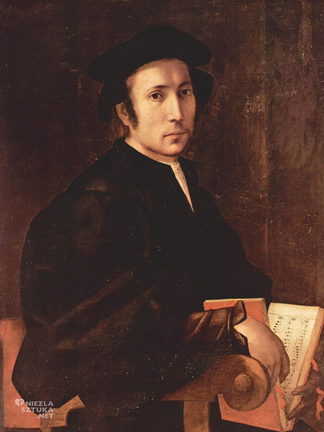 Jacopo Pontormo, portret muzyka, sztuka włoska, malarstwo włoskie, sztuka florencka, manieryzm, Niezła sztuka